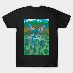 Dragonfly lady with rainbow wings T-Shirt